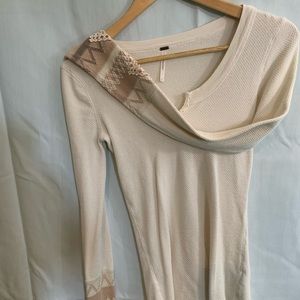 Cream free people thermal size small